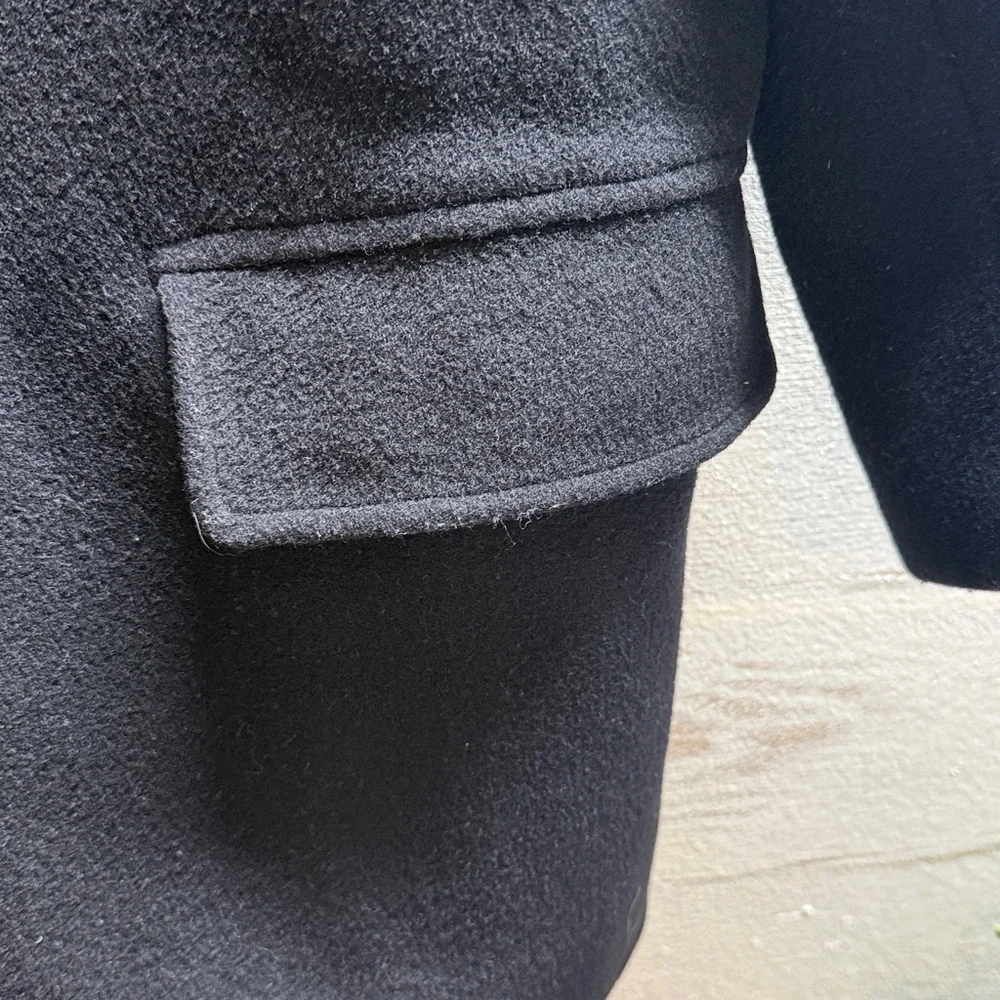 J Crew black wool pea coat. Size PXS - Picture 8 of 11